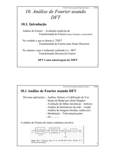10. AnÃ¡lise de Fourier usando DFT 10.1. IntroduÃ§Ã£o