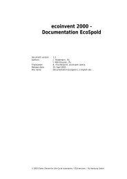 Documentation EcoSpold 1.2 - EcoInvent