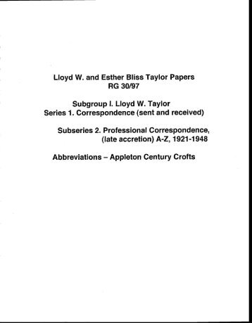 Abbreviations - Appleton Century Crofts.pdf - The Taylor Families ...