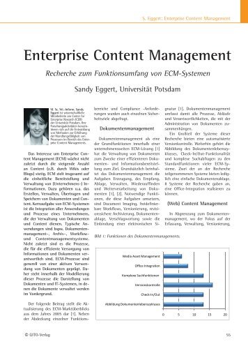 Enterprise Content Management - Industrie Management