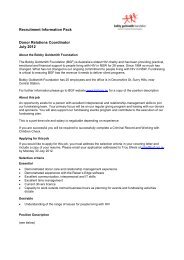 Recruitment Information Pack Donor Relations Coordinator July