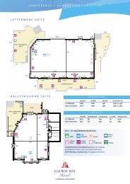 Floorplans & Capacitites - Galway Bay Hotel