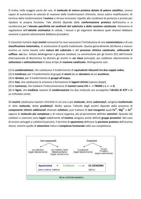 MODULO 2 – ENZIMI CARATTERISTICHE ... - life and fitness