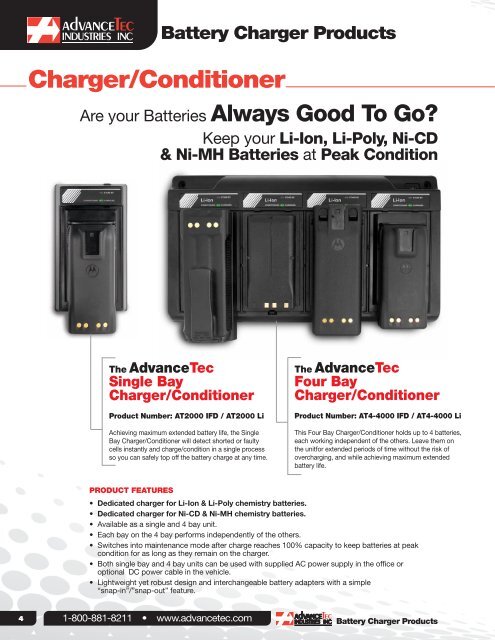 Battery Maintenance Solutions Catalog - AdvanceTecÃ¢Â„Â¢ Industries Inc.