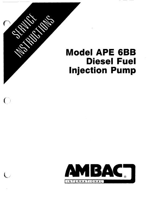 Bosch Ve Pump Calibration Chart