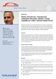 Pilatus Aircraft Ltd.: Vyhodnocení dodavatele ... - SwissCEE