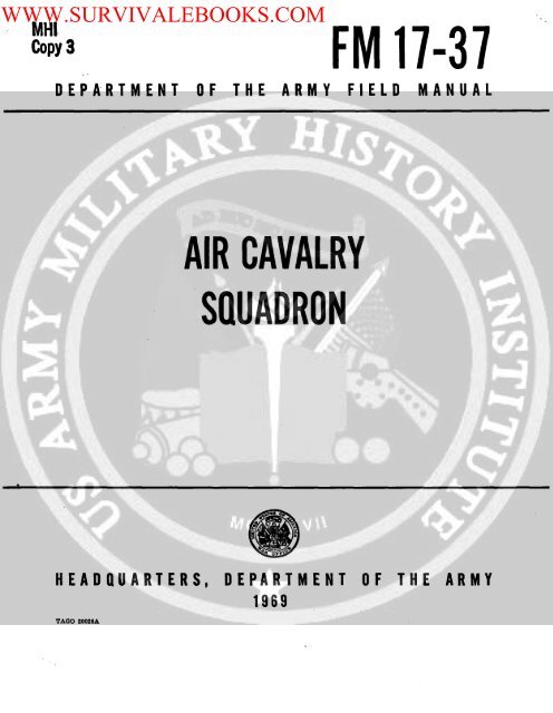 1/6　12インチ　U.S.ARMY 10th SPECIAL FORCES FM 17-37 Air Cavalry Squadron - Survival Books