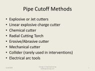 Pipe Cutoff Methods - George E King Petroleum Engineering Oil and ...