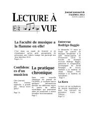 Journal Avril 2012 - Faculté de musique - Université Laval