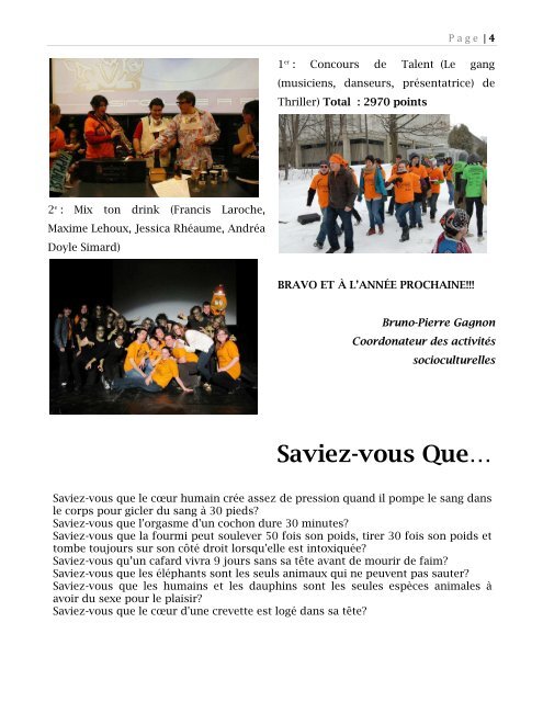 Journal Avril 2012 - Faculté de musique - Université Laval