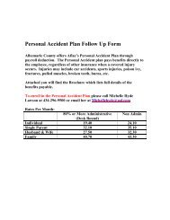 Personal Accident Plan Follow Up Form - Albemarle County