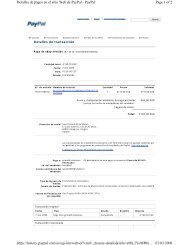 Page 1 of 2 Detalles de pagos en el sitio Web de PayPal - PayPal ...