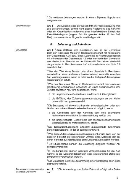 Promotionsreglement (pdf, 634KB) - Rechtswissenschaftliche ...