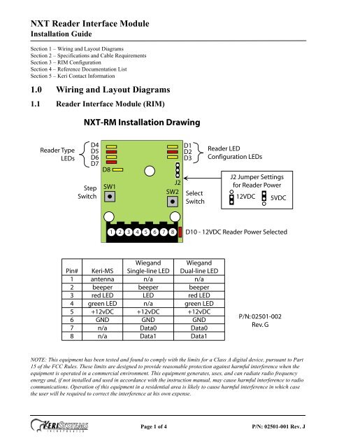 Reader Interface Module Installation Guide - Keri Systems