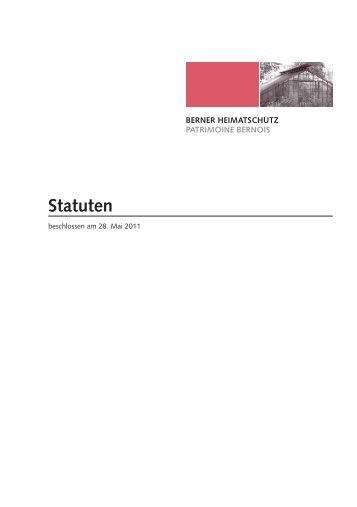 Download Statuten BHS (dt) - Berner Heimatschutz