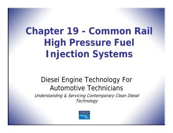 Chapter 19 - Common Rail High Pressure Fuel Injection Systems