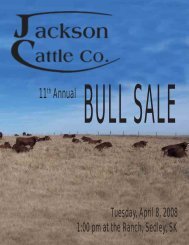 Jackson Cattle Co. - SaskLivestock