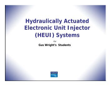 Hydraulically Actuated Electronic Unit Injector ... - by Gus Wright