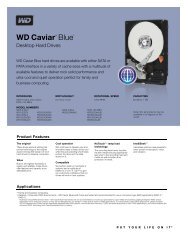 WD Caviar Blue Series Disti Spec Sheet