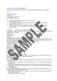 Agreement Sample (pdf) - Namibian Institute of Architechts