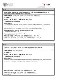 Oferta PFCs tipo A curso 2009/2010 ITIG/ITIS - Escuela TÃ©cnica ...