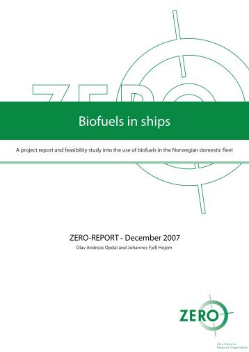 Biofuels in ships - Zero