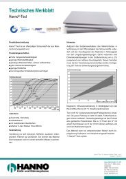 Technische Daten Tect-Schaum - Hanno-Werk GmbH & Co KG