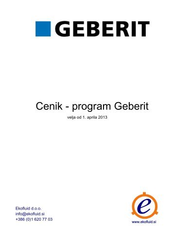 Cenik - program Geberit - Ekofluid