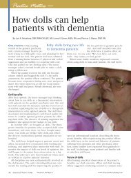 How dolls can help patients with dementia - American Nurse Today