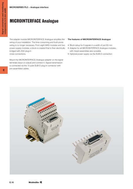 ÐÐ°ÑÐ°Ð»Ð¾Ð³ Weidmuller: Electronics - Analogue Signal Conditioning