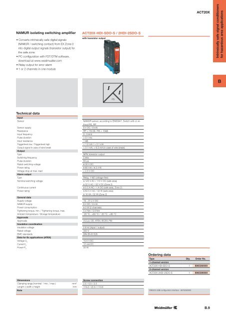 ÐÐ°ÑÐ°Ð»Ð¾Ð³ Weidmuller: Electronics - Analogue Signal Conditioning