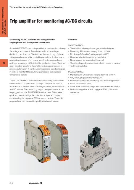 ÐÐ°ÑÐ°Ð»Ð¾Ð³ Weidmuller: Electronics - Analogue Signal Conditioning