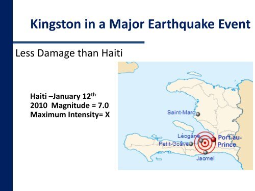 Jamaica's Vulnerability to a Major Earthquake Event