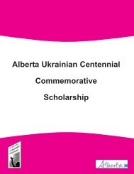 Alberta Ukrainian Centennial Commemorative Scholarship - ALIS