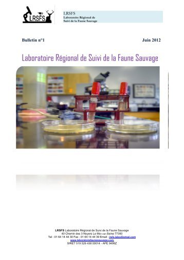 Laboratoire RÃ©gional de Suivi de la Faune Sauvage - ANCGG