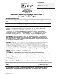 Authorization for Disclosure of Medical Information to the ... - PCMS