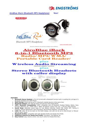 AiroBlue iRock 6-in-1 Bluetooth MP3