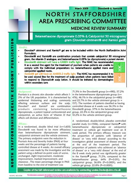 Dovobet And Xamiol Pdf Medicines Management