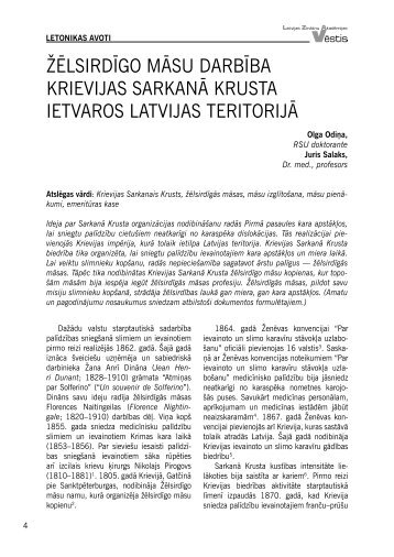 Å¾ÄlsirdÄ«go mÄsu darbÄ«ba krievijas sarkanÄ krusta ietvaros latvijas ...