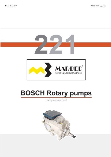 BOSCH Rotary pumps - MARBEDbook