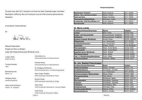 den Besuch der Sternsinger - Domgemeinde Minden