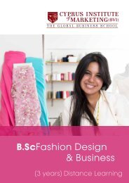 Fashion Design & Business - The Cyprus Institute of Marketing