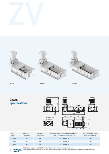 Datenblatt - KNOLL Maschinenbau