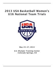 2013 USA Basketball Women's U16 National Team Trials