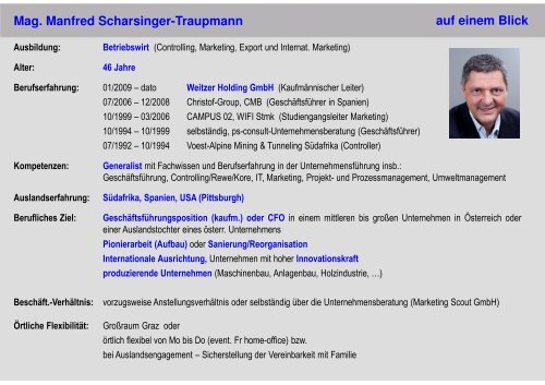 Curriculum Vitae Scharsinger