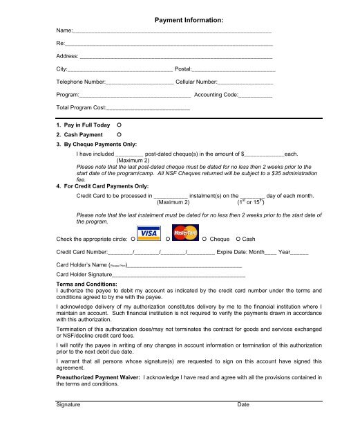 REGISTRATION FORM OUTREACH PROGRAMS ... - Reena