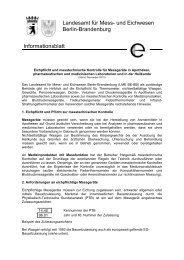 Infoblatt Apotheken - und Eichwesen Berlin und Brandenburg