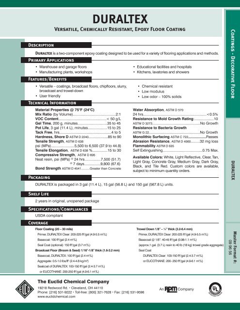 DURALTEX - Euclid Chemical Co