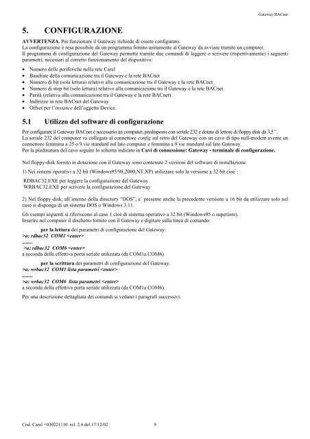 Manuale d'uso