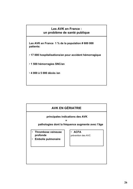 maniement des anticoagulants chez le sujet age - longue vie et ...